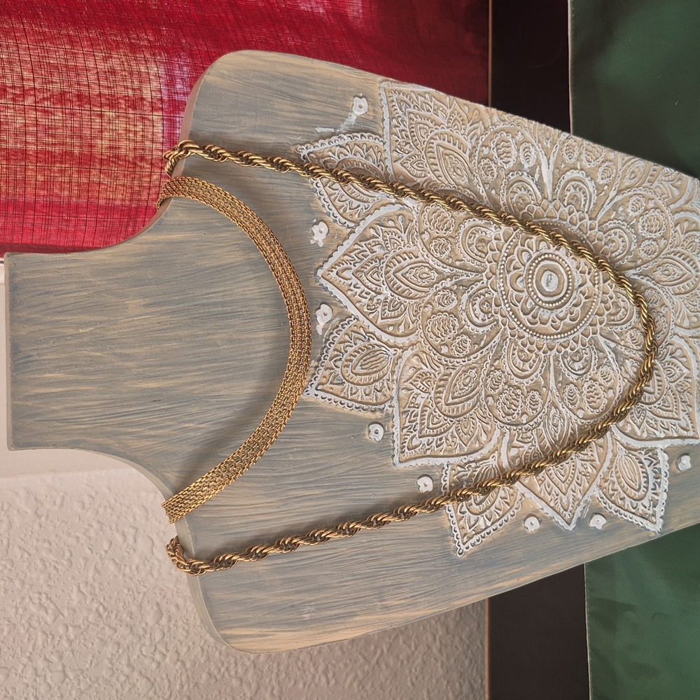 Vintage Birma And Ha Vendome Gold Necklaces